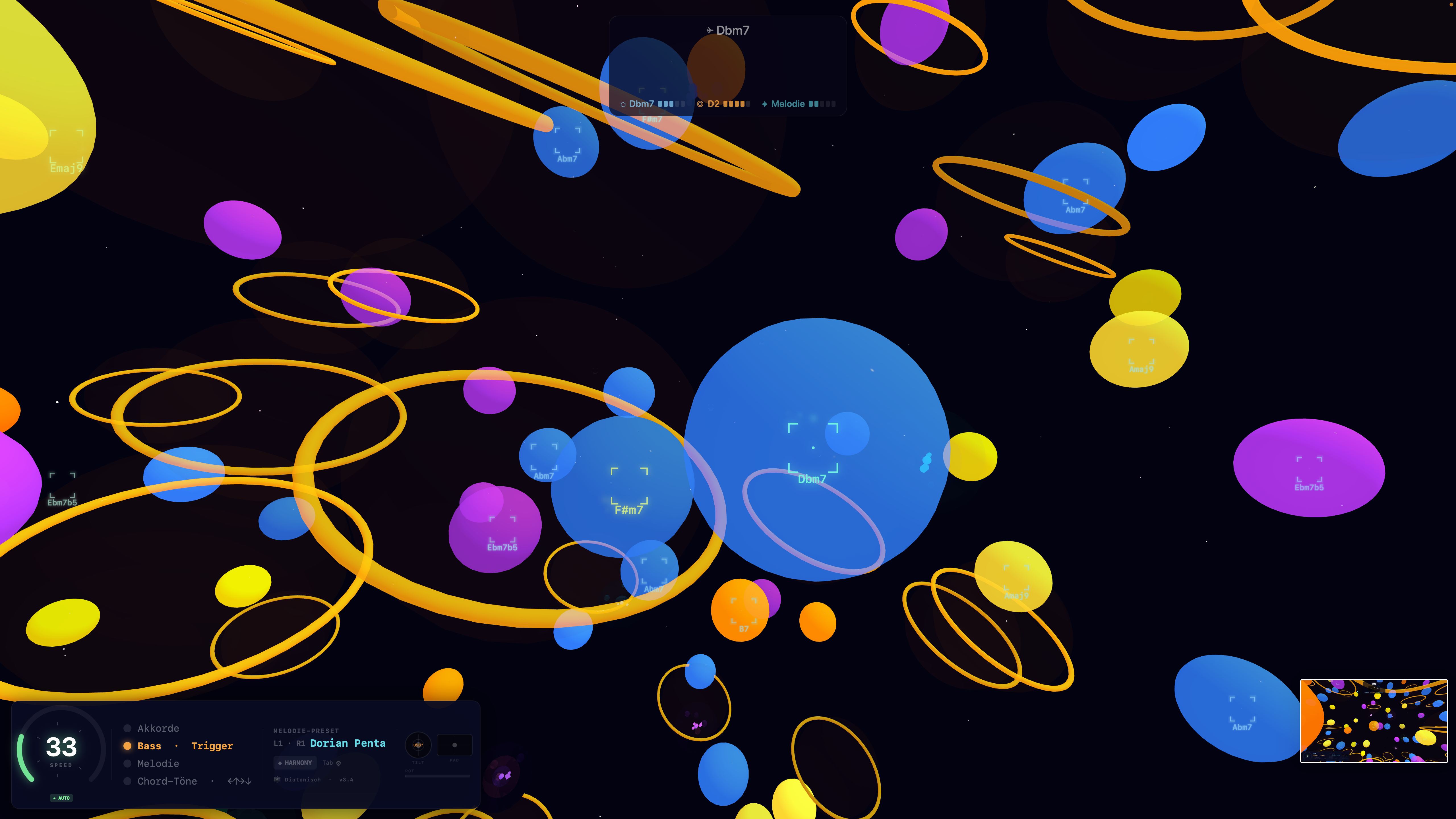 HarmonyEngine3D – Akkord-Kugeln im 3D-Raum