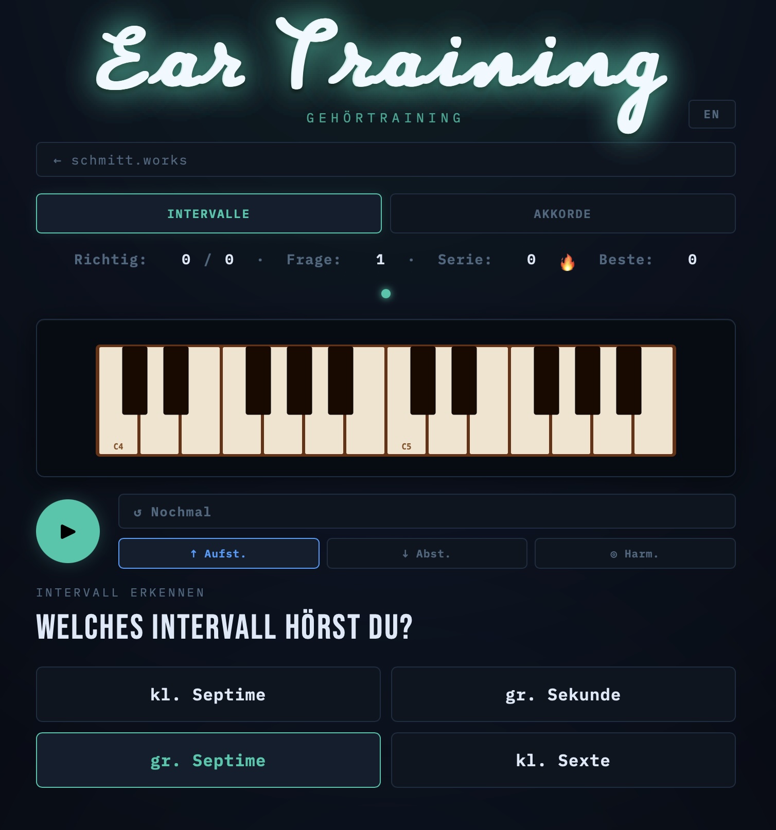 Ear Training Screenshot